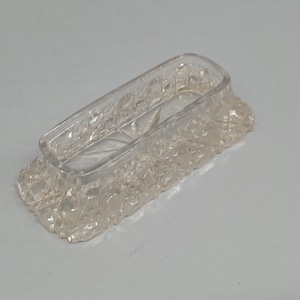 Glass Salt Pinch Pot, Tableware - Vintage Glass