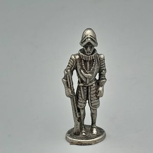 Miniature Pewter Figure, Soldier, Vintage Pewter