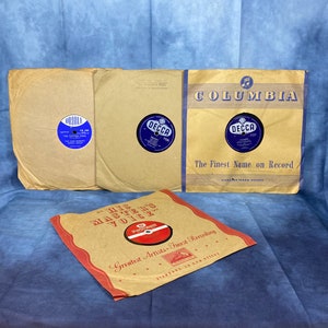 Bundle of Four 10in Vinyls “78s”, Vintage Record Assortment.