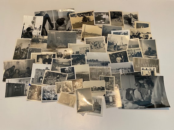 Lot of 50 Assorted Random Photographs Black & White, Sepia, Vintage Photos