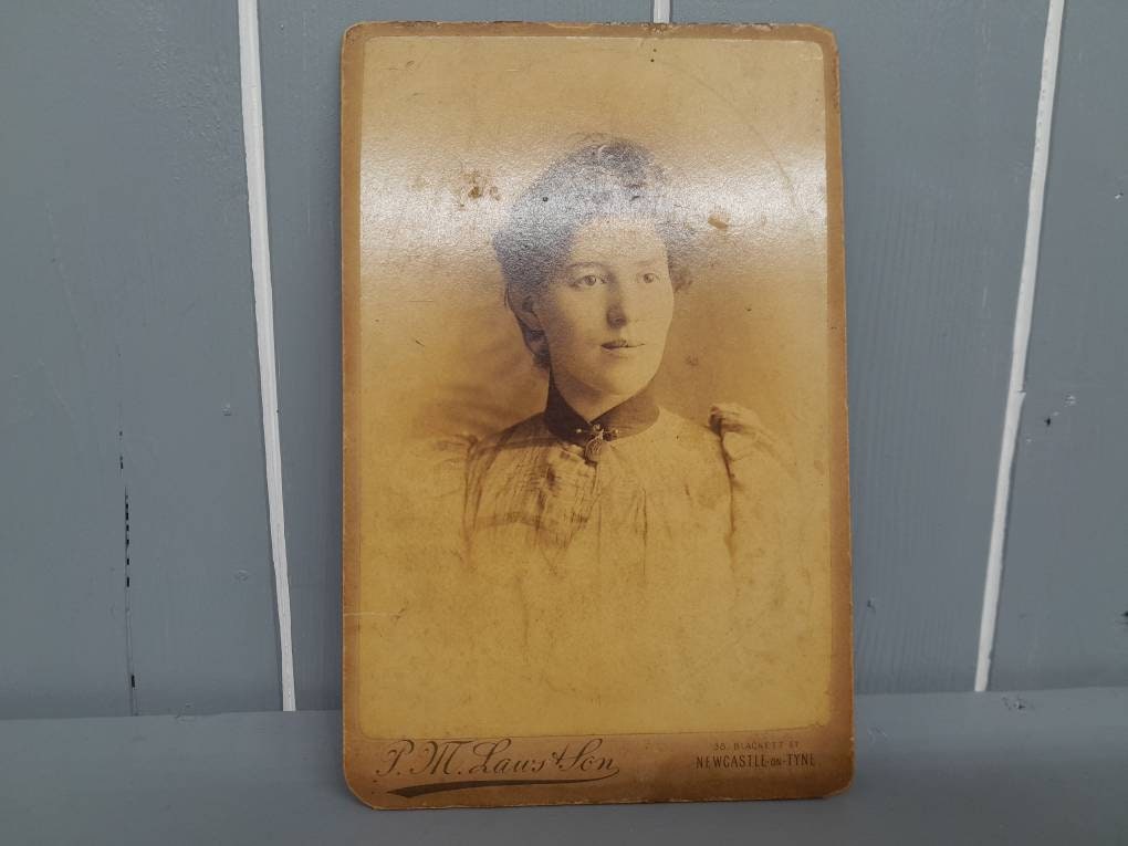 Antique Sepia Portrait Photograph of a Lady