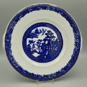 Old Willow Pattern Dinner Plate, Blair China 23.5cm