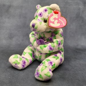 Vintage Ty Beanie Baby Teddybär, Corsage 2003 Mütze Baby Spielzeug mit Tags