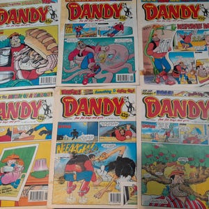 The Dandy Comic, Bundle of 6 Dandy Comics From 1990&#39;s, Vintage British Comics