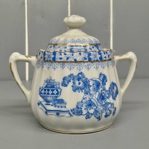Askania China Blau Sugar Pot with lid