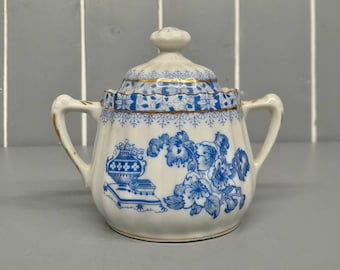 Askania China Blau Sugar Pot with lid