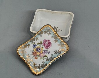 Ceramic Lidded Trinket Pot - Jewellery Pot, Ring Pot - Dressing Table
