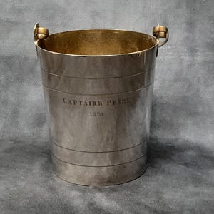 1951 Captains Prize EPNS Silver Plated Ice Bucket Hand Engraved by Plato