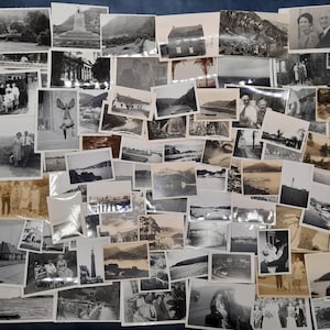 100 Assorted Vintage Photographs, Black and White / Sepia Mixed Subject, Old Photography Bundle Joblot