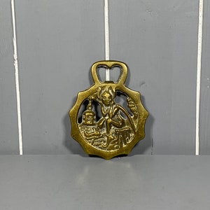 Vintage Brass Cornish Pixie Bottle Opener Medallion 9.5cm, Decorative Brass.