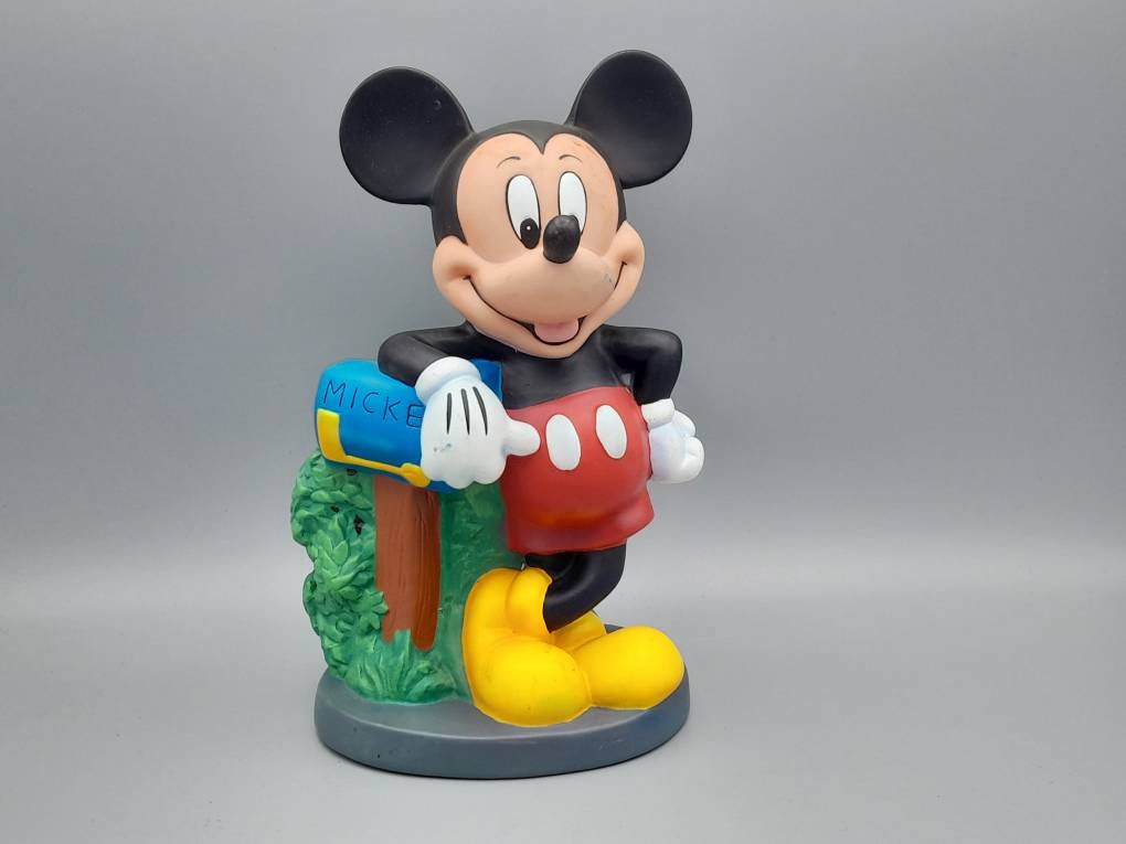 Moet Makkelijker maken Klein 90's Disney Mickey Mouse Spaarpot 22cm - Etsy Nederland