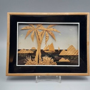 Handmade Cork Diorama Scene, Framed
