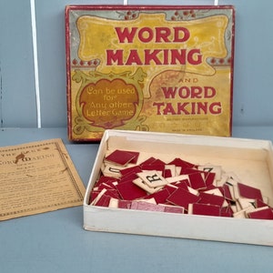 Wortmachen und Wortnehmen, Vintage Spiel - Nostalgie