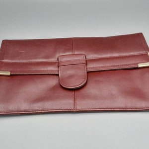 Vintage Red Leather Purse/Bag  30cm/19cm
