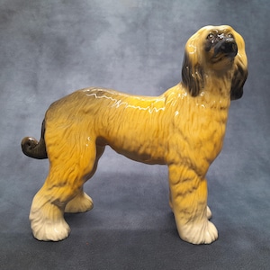 Vintage Afgan Hound Figurine | Dog Ornament | Porcelain Dog Figurine