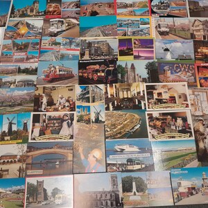 50 cartoline vintage assortite, collezione di vecchie cartoline, alcune usate con segni di affrancatura, ecc