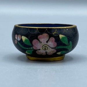Chinese Cloisonné Miniature Painted Brass Bowl.