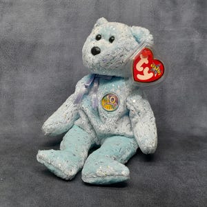 Vintage Ty Beanie Baby Teddybär, Jahrzehnt 2003 Mütze Baby Spielzeug mit Tags
