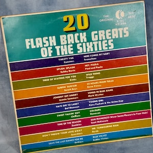 20 Flash Back Greats of the Sixties - Vintage LP 12 Inch Records, Vinyl