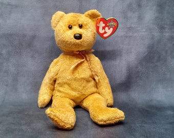 Vintage Ty Beanie Baby Teddybär, Cashew 2000 Beanie Baby Spielzeug mit Etiketten