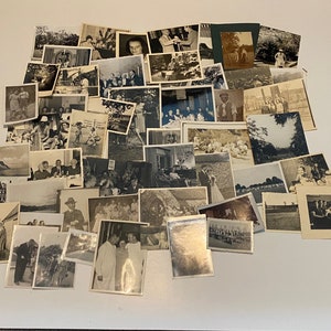 Lot of 50 Assorted Random Photographs Black & White, Sepia, Vintage Photos