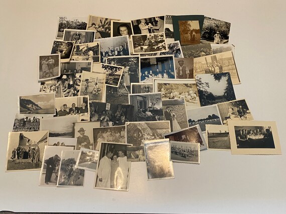 Lot of 50 Assorted Random Photographs Black & White, Sepia, Vintage Photos