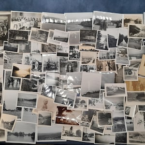100 Assorted Vintage Photographs, Black and White / Sepia Mixed Subject, Old Photography Bundle Joblot