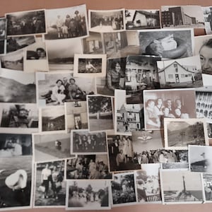 Collection of 50 Assorted Vintage Photographs, Old Black and White / Sepia Photographs, Unique Photo Bundle