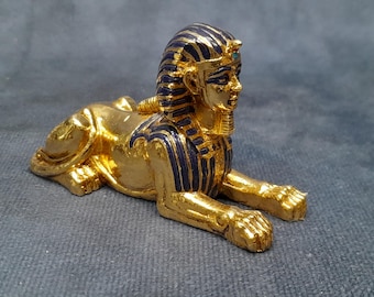 Egyptian Great Sphinx of Giza, Small Heavy Gold Plated Ornament