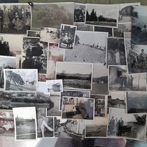 Collection of 50 Assorted Vintage Photographs, Old Black and White / Sepia Photographs, Unique Photo Bundle