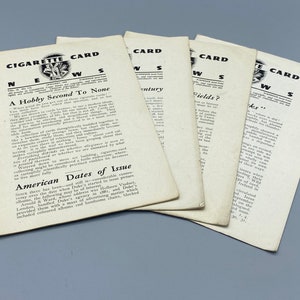 4 枚のシガレット カード ニュース ブックレット、1943 年を含む