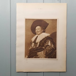 Antique Print, &#39;The Laughing Cavalier&#39;  by  Frans Hals.  Printed 1901