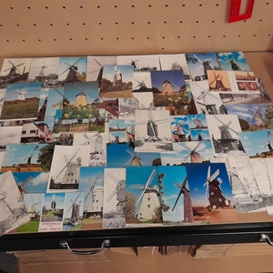 50 cartes postales anciennes assorties, assortiment de vieux moulins à vent, collection de vieilles cartes postales