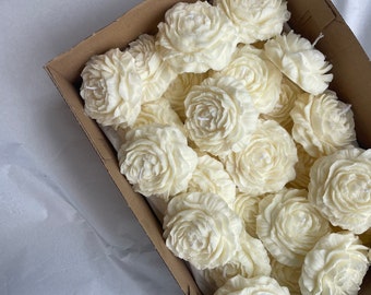 Peony candle | Peony candle | Party favors | Home decoration | Rapeseed wax candles