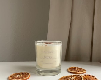 Vela perfumada de naranja | Vela elaborada 100% con cera de soja | personalizable