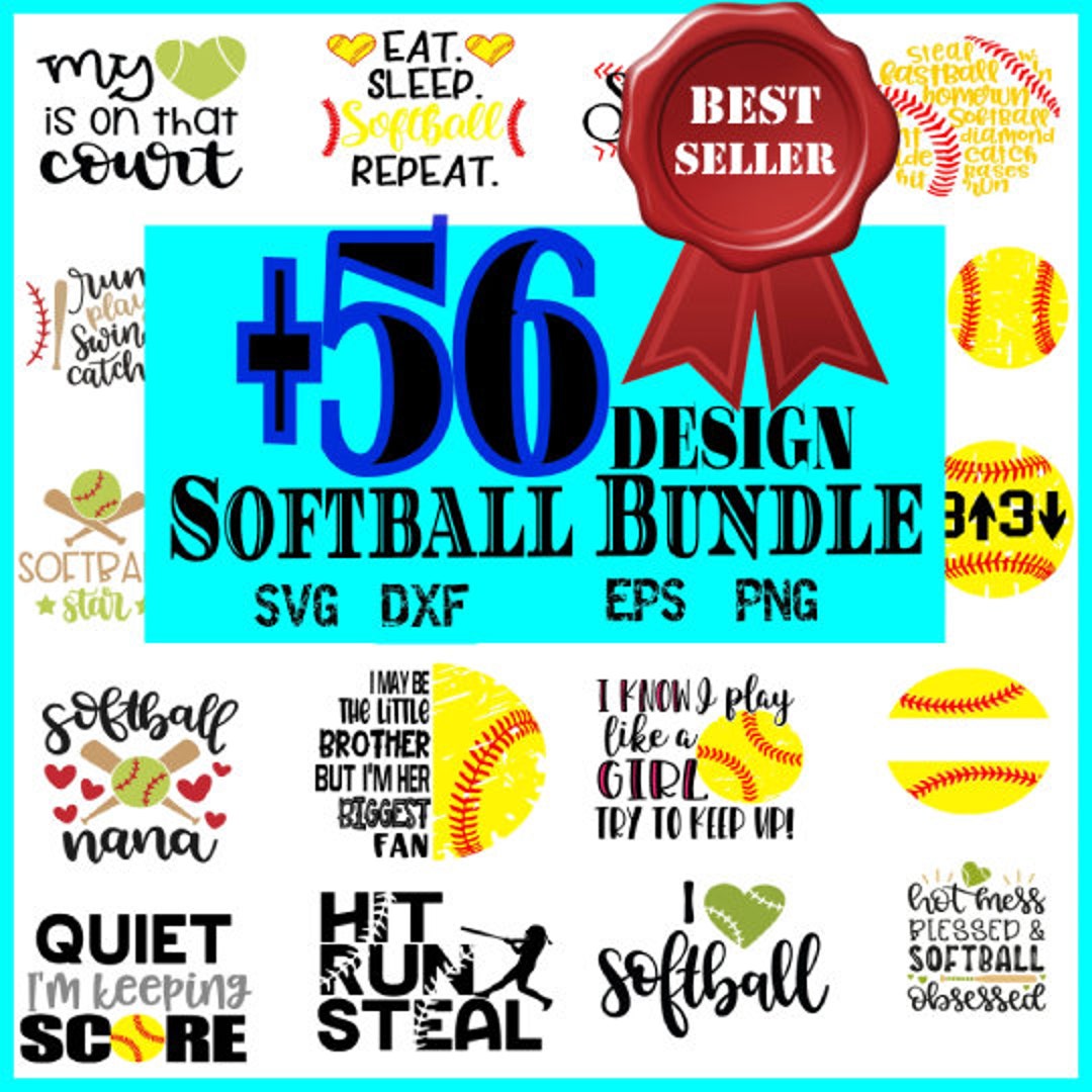 Softball SVG Bundle, Softball SVG, Softball Shirt SVG, Softball Sports
