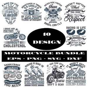 Motorcycle SVG Bundle, Biker Svg, Motor Bike Sayings and Quotes, Motorcycle T-shirt Design Bundle, Cut file for Cricut,