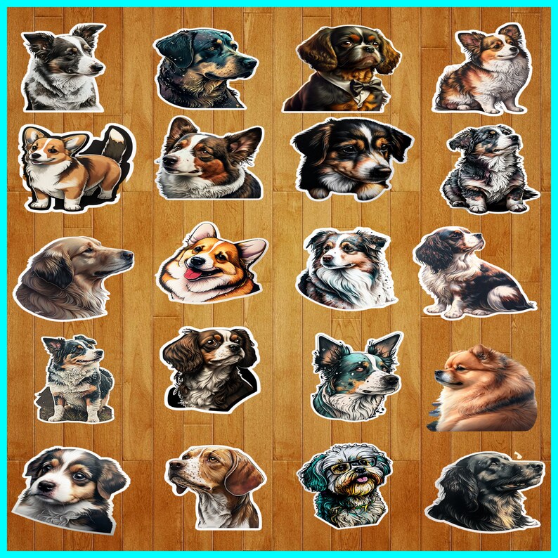 Dog Sticker Pack, Dog Stickers, Printable Stickers Bundle, Sticker Pack ...