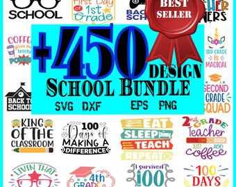 Teacher SVG Bundle, Teacher SVG, School SVG, Teach Svg, Back to School svg, Teacher Gift svg, Teacher Shirt svg, Cut Files for Cricut Design