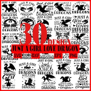 Dragon SVG Bundle - Dragon PNG Bundle - Dragon Clipart - Dragon SVG Cut Files for Cricut - Dragon Silhouette - Dragons Svg Cut Files