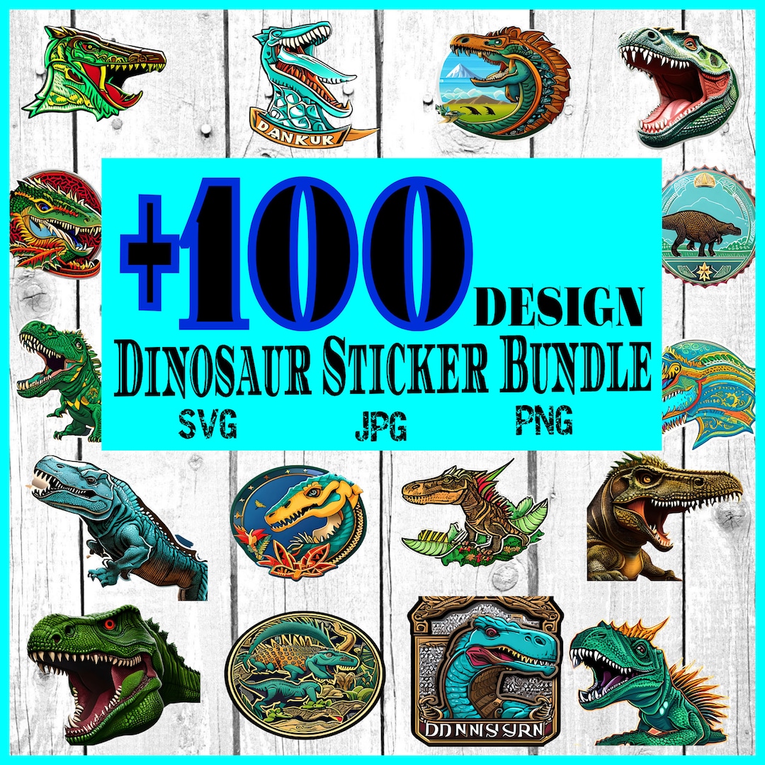 DINOSAURS Craft Circles, Kids Dinosaur Party, Frisky Dinosaurs, Digital