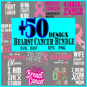 In October We Wear Pink Svg, Breast Cancer SVG Bundle, Breast Cancer Awareness svg, Pink Ribbon Svg, Fight Cancer Svg, cancer cut files