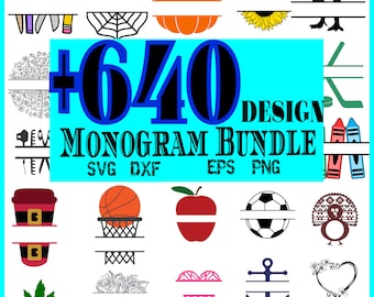 Monogram Svg Bundle, Floral monogram svg, split monogram svg, monogram fonts, circle monogram svg, monogram with frame, monogram sublimation