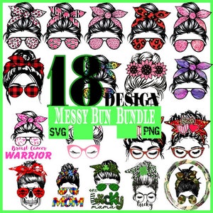 Messy bun svg Bundle , momlife svg ,Mom Life svg, mom skull svg, black woman svg,afro woman svg, messy bun png,USA mom svg,bun hair svg