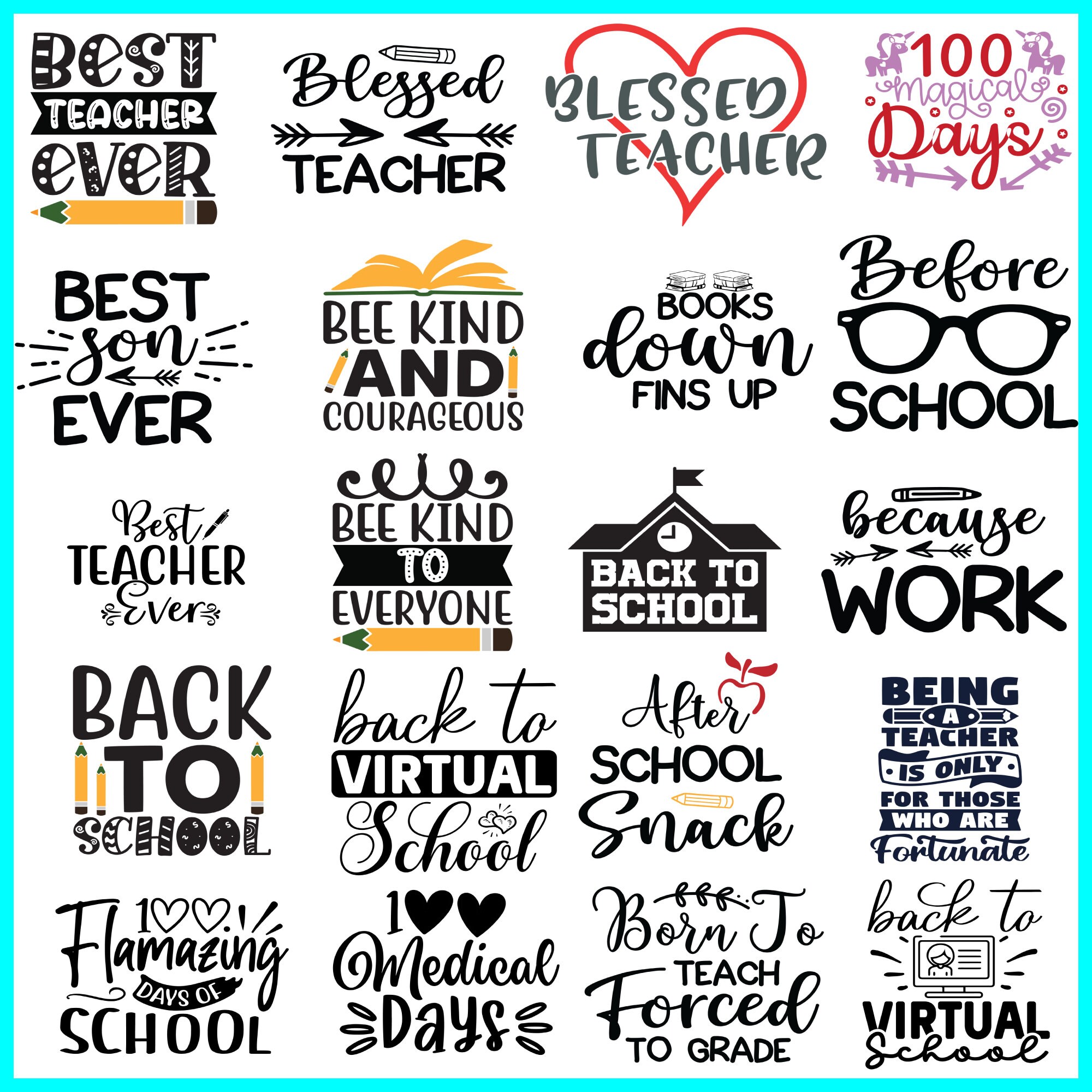 School Svg Bundle Back to School Svg Teacher Svg School - Etsy Australia