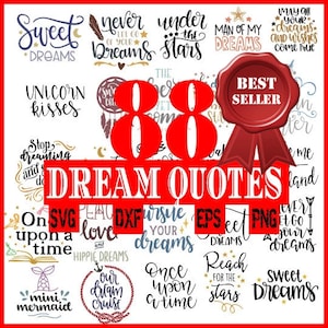 Dream Quotes svg png dxf eps, Motivational  svg png dxf eps | Inspirational  svg png | Positive Quotes svg, bundle svg