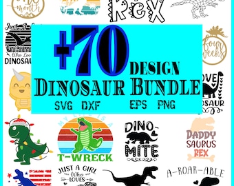 Retro Dinosaur SVG Bundle, Dinosaur Quotes SVG, Dinosaur svg, Dinosaur Lover svg, T-Rex SVG, Kids Shirt svg, Cricut Cut File, Silhouette
