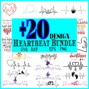 20+ Heartbeat SVG Bundle, Heartbeat SVG, Heartbeat Clipart, Nurse SVG, Heartbeat Silhouette, Heart svg, Pet svg, Music svg, Digital file