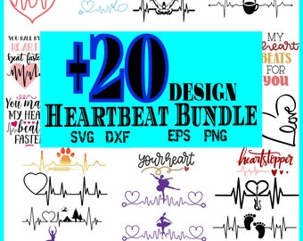 Heartbeat svg bundle,Heart beat svg,Heartbeat Clipart,Healthcare,Nurse SVG cut file cutting file Stethoscope Health Heart Cardiogram ekg svg