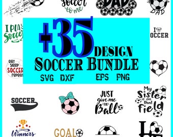 35 Soccer SVG Bundle | Soccer SVG | Soccer Mom SVG | Soccer Clipart | Soccer Cut Files | Sports Svg | Soccer Quote Svg | Soccer Saying Svg